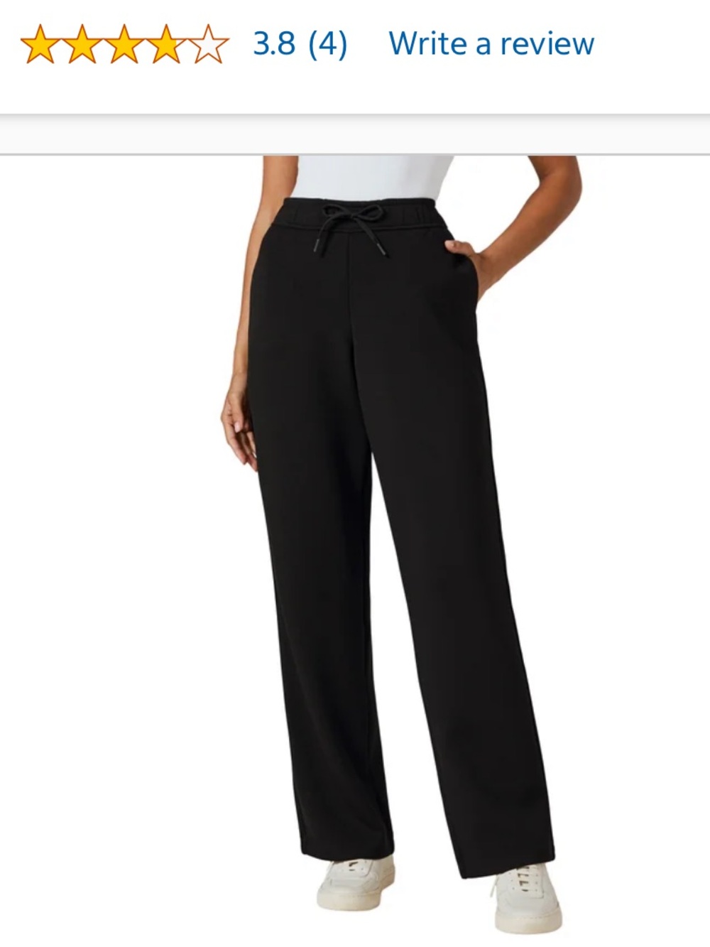 INFINITY Black Wide-Leg Drawstring Pants